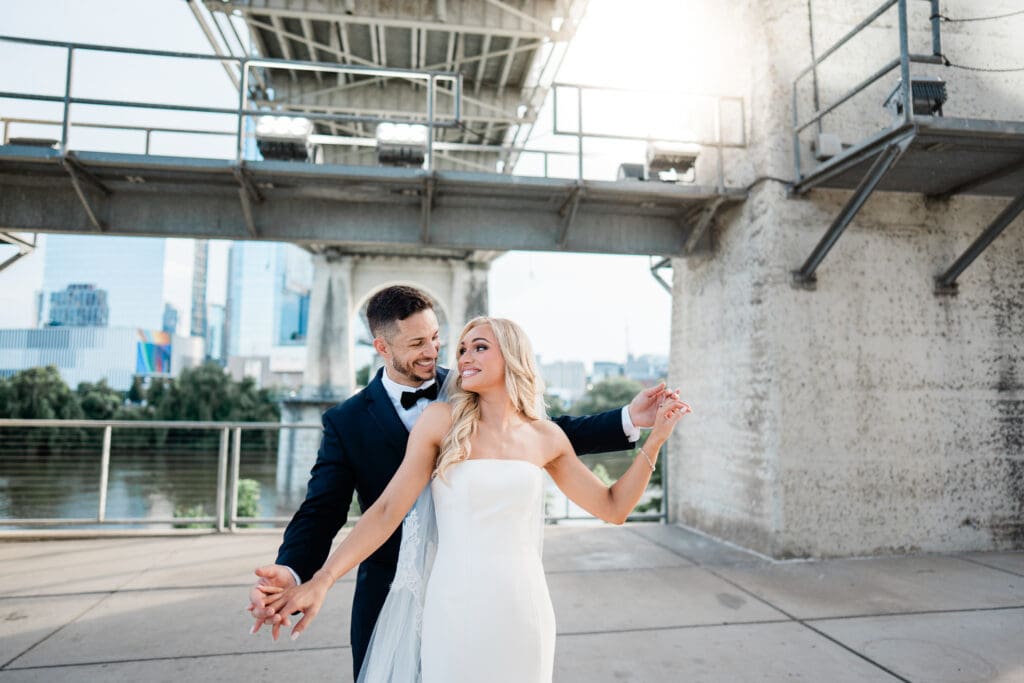Bride and Groom in love Nashville Tennessee