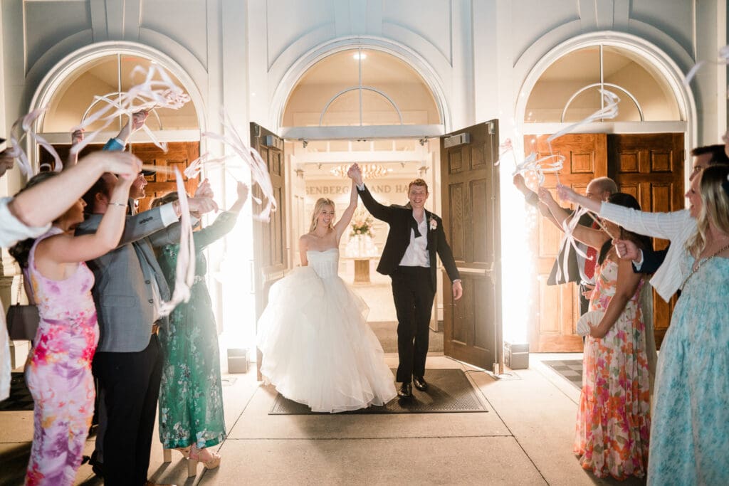 exit bride and groom